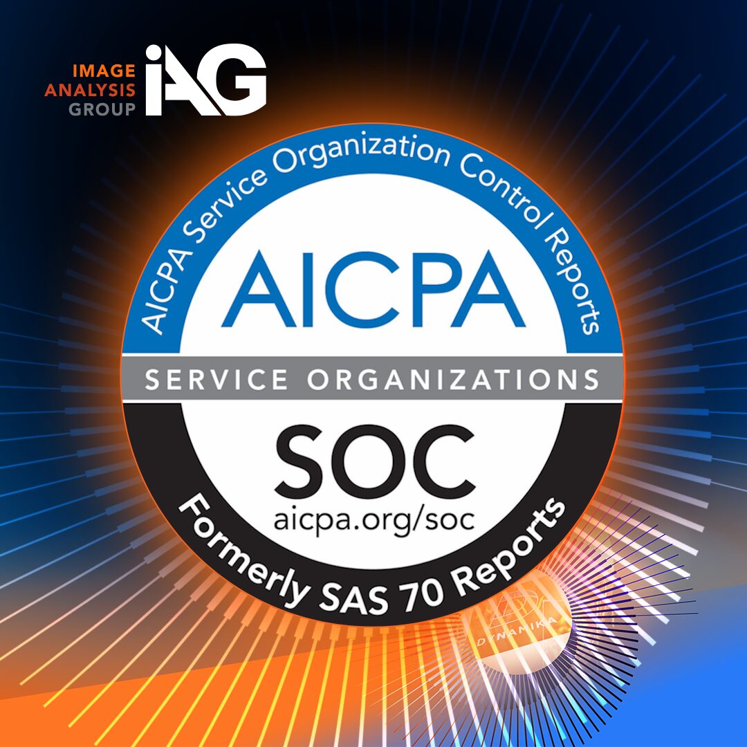 AICPA SOC 2 logo indicating independently audited controls for Image Analysis Group (IAG)